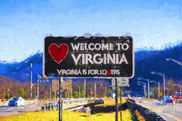 Virginia Poster featuring the photograph Virginia Is For Lovers by Les Palenik