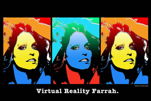 Charlies Angels Poster featuring the painting Virtual Paparazzi Reality Farrah Limited Edition by Robert R Fine Art Print Original POP ART 2010 by Robert R Splashy Art
