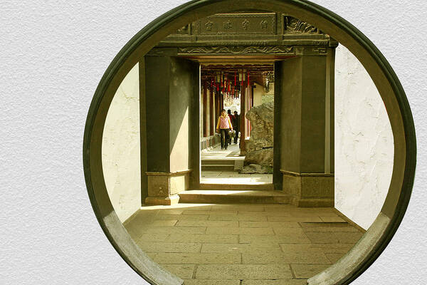 Archway Poster featuring the photograph Walk into the light - Yuyuan Garden Shanghai China by Alexandra Till