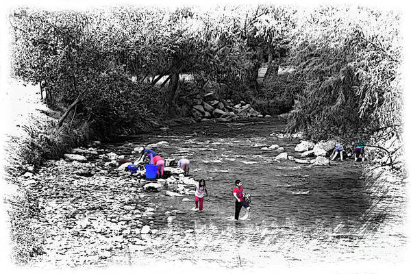 Wash Poster featuring the photograph Wash Day In Uzhupud, Ecuador by Al Bourassa