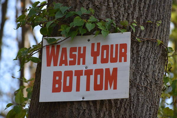 Wash Poster featuring the photograph Wash Your Bottom by Nina Kindred