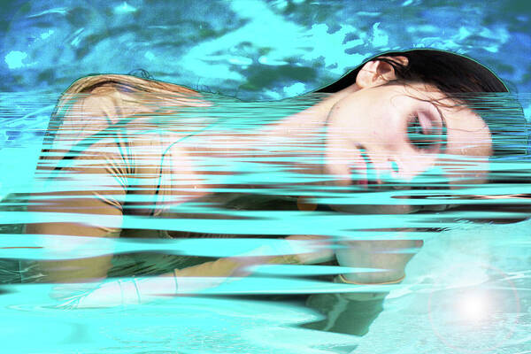 Dreamy Poster featuring the digital art Water Nymph by Rochelle Berman