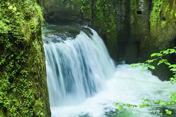 Waterfall Landscape Poster featuring the photograph Waterfall by Paul MAURICE