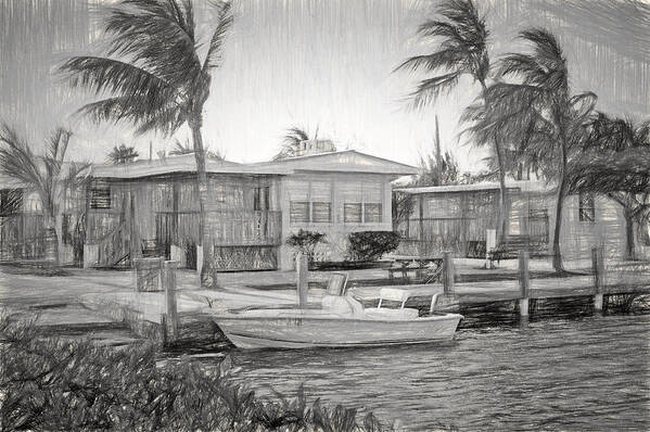 Parmer's Poster featuring the photograph Waterfront Cottages at Parmer's Resort in Keys by Ginger Wakem