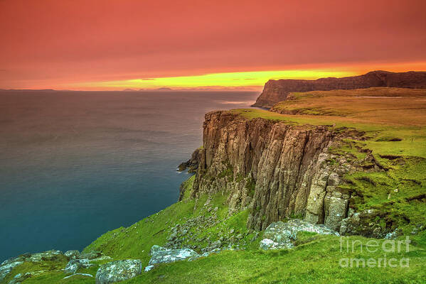 Isle Of Skye Poster featuring the photograph Waterstein Head coastline by Benny Marty