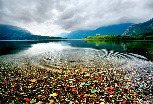 Waterton Lakes Poster featuring the photograph Waterton Ripples by David Andersen