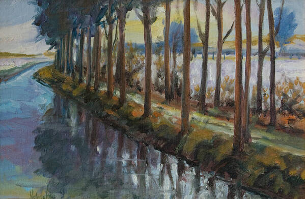 Trees Poster featuring the painting Waterway by Rick Nederlof