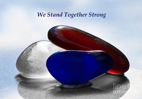 Paris Poster featuring the photograph We Stand Together Strong Around The World by Barbara McMahon