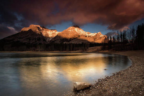 Andscape Poster featuring the photograph Wedge Pond Sunpeaks by Celine Pollard