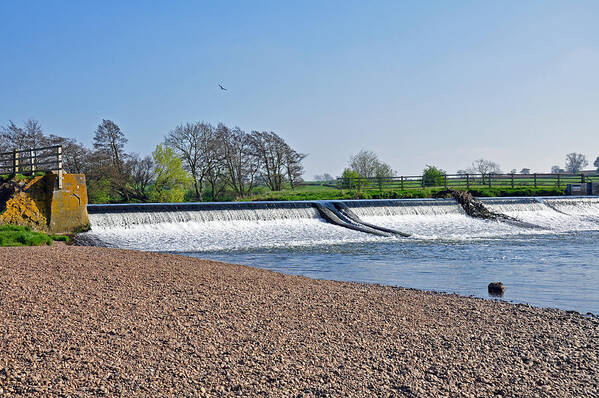 Europe Poster featuring the photograph Weir on the River Dove near Tutbury by Rod Johnson