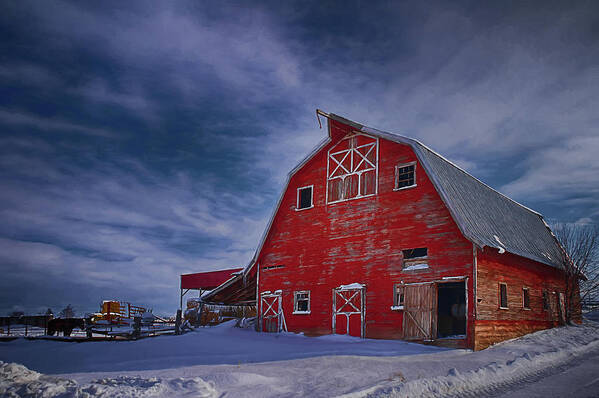 Wellsville Barn Poster featuring the photograph Wellsville Barn by Priscilla Burgers