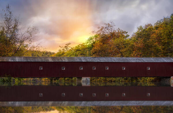Cornwall Poster featuring the photograph West Cornwall Covered Bridge by Susan Candelario