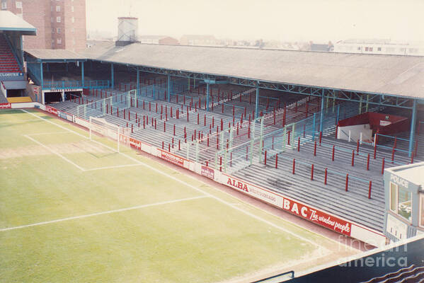 West Ham Poster featuring the photograph West Ham - Upton Park - South Stand 1 - April 1991 by Legendary Football Grounds
