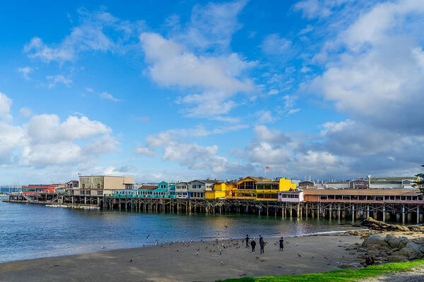 Monterey Poster featuring the photograph Wharf and Beach by Derek Dean