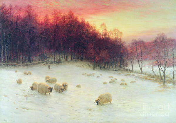 Forest Poster featuring the painting When the West with Evening Glows by Joseph Farquharson