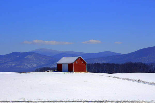 Shenandoah Mountains Poster featuring the photograph Where the Heart lives- Winter by Shannon Louder