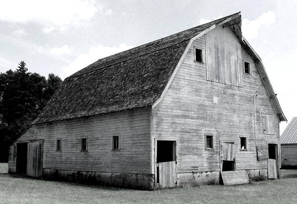 Barn Poster featuring the photograph White Barn by Julie Hamilton