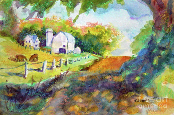 Painting Poster featuring the painting White Farmyard 2004 by Kathy Braud