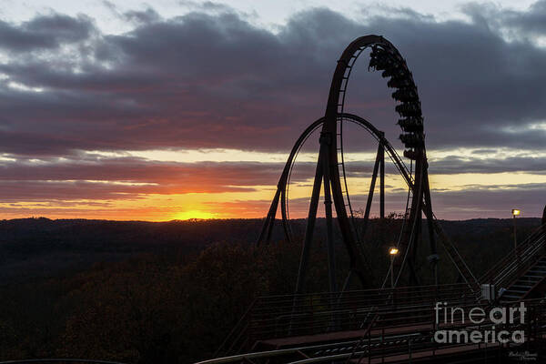 Roller Coaster Poster featuring the photograph Wildfire Sunset by Jennifer White