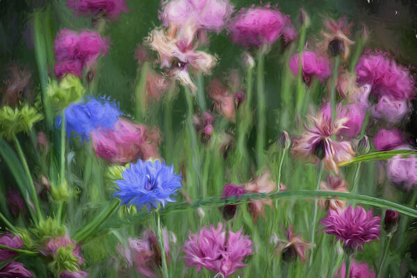 Whimsical Poster featuring the painting Wildflower Art 1 by Bonnie Bruno