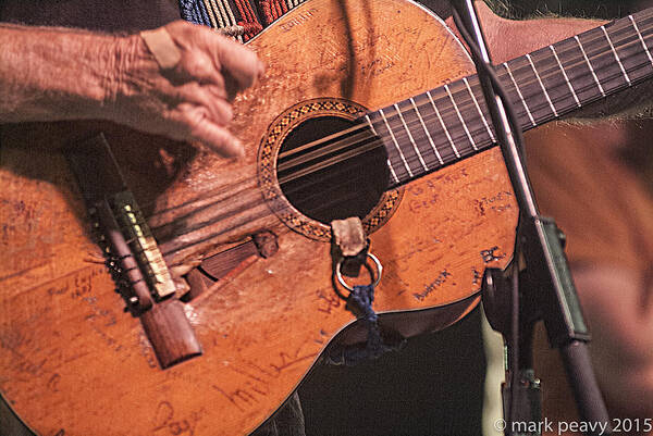 Concert Poster featuring the photograph Willie's Guitar by Mark Peavy