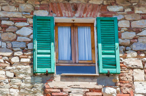 David Letts Poster featuring the painting Window of Umbria by David Letts