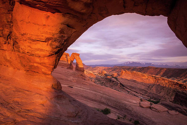 Delicate Arch Poster featuring the photograph Window to Arch by Wesley Aston