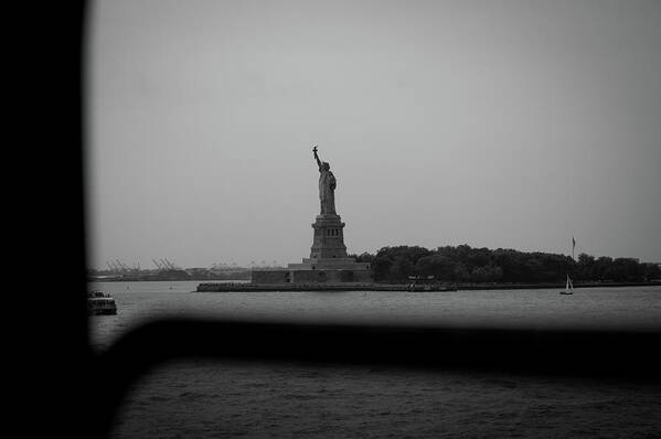 Lady Liberty Poster featuring the photograph Window To Liberty by David Sutton