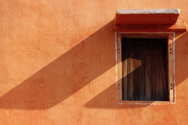 Minimal Poster featuring the photograph Window with Long Shadow by Prakash Ghai
