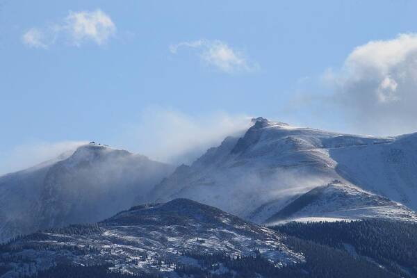 Pikes Peak Poster featuring the photograph Windy Pikes Peak by Christopher J Kirby