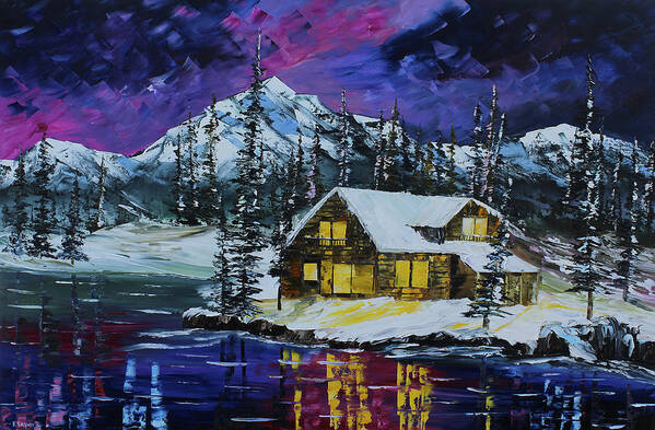 City Paintings Poster featuring the painting Winter Getaway by Kevin Brown