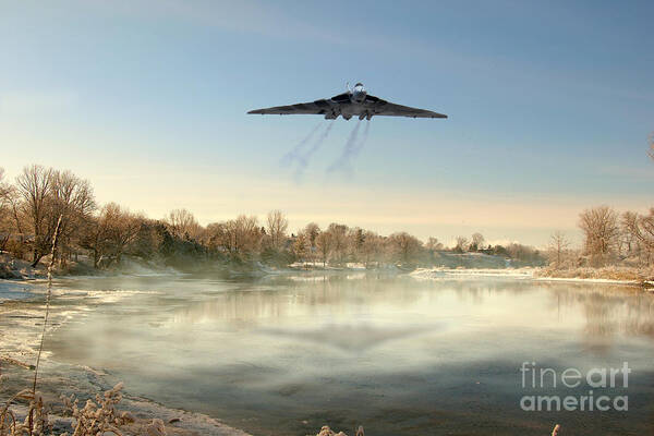 Avro Poster featuring the digital art Winter In Bomber Country by Airpower Art