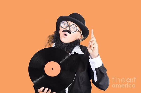 Dj Poster featuring the photograph Woman disc jockey by Jorgo Photography
