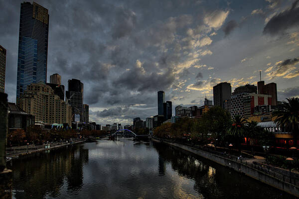 Melbourne Poster featuring the photograph Yarra River Sunset, Melbourne by Ross Henton