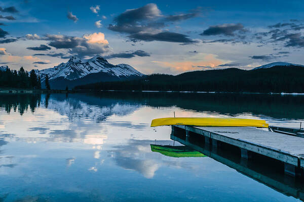 Canoe Poster featuring the photograph Yellow Canoe by Britten Adams