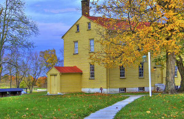 Shaker Poster featuring the photograph Yellow Shaker House 2 by Sam Davis Johnson