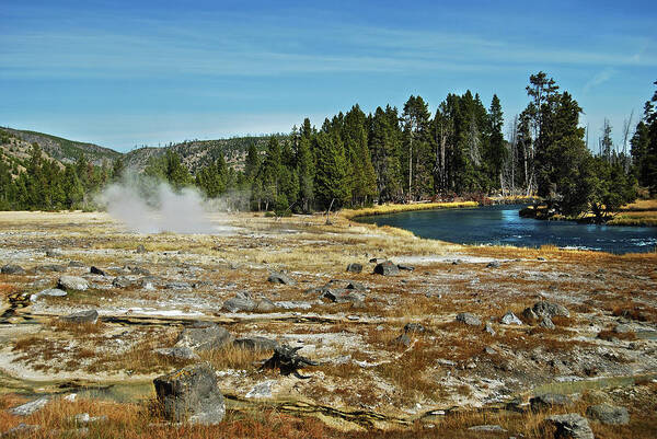 Yellowstone Poster featuring the photograph Yellowstone Hot Springs by Michael Peychich