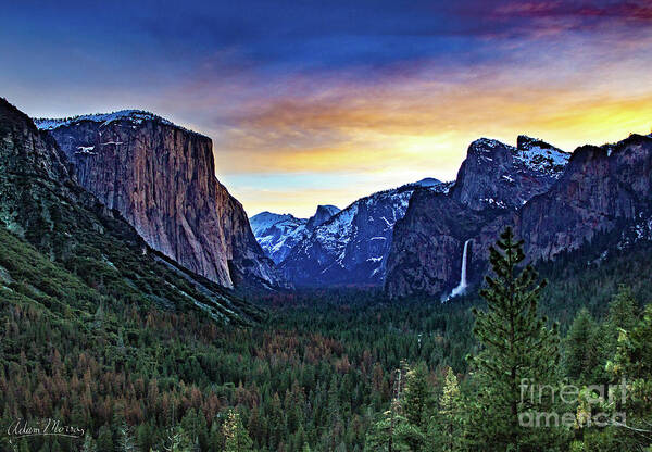 Landscape Poster featuring the photograph Yosemite Sunrise by Adam Morsa