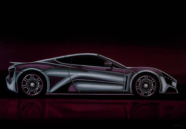 Zenvo St1 Poster featuring the painting Zenvo ST1 2009 Painting by Paul Meijering
