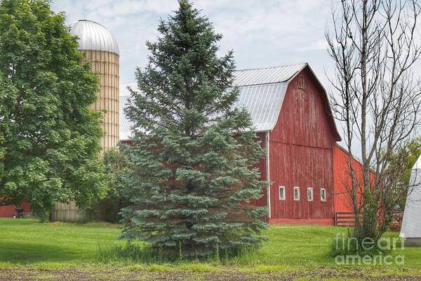 Barn Poster featuring the photograph 0318 - German Road Red by Sheryl L Sutter