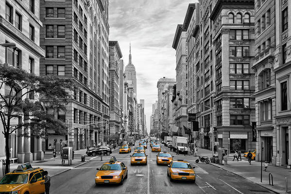 #faatoppicks Poster featuring the photograph 5th Avenue NYC Traffic by Melanie Viola