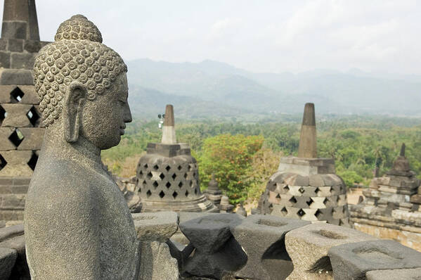 Art Poster featuring the photograph Borobudur Java Indonesia #1 by Lp7