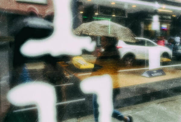 Street Poster featuring the photograph Chinatown Rain #1 by John Hoey