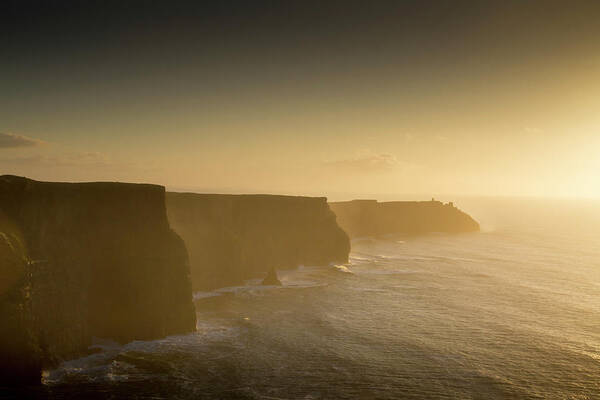 Sunset Poster featuring the photograph Cliffs Of Moher County Clare #2 by Mark Callanan