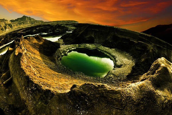 Scenics Poster featuring the photograph Dead Sea Sink Holes #1 by Photostock-israel