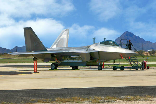 F-22 Poster featuring the photograph F22 Rapter #1 by Chris Smith