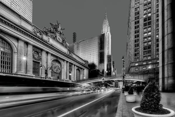 Chrysler Building Poster featuring the photograph Grand Central, The Chriysler Building And Pershing Square #1 by Susan Candelario