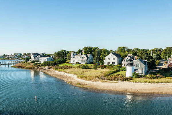 Estock Poster featuring the digital art Hyannis Harbor In Cape Cod #1 by Guido Cozzi