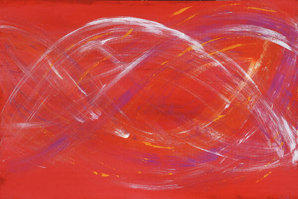 Red Poster featuring the painting Infinity #1 by Angela Bushman