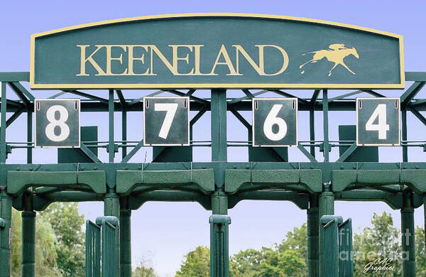 Keeneland Poster featuring the photograph Keeneland Starting Gate #1 by CAC Graphics